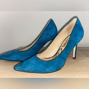 Sam Edelman blue suede heels
